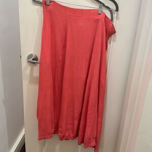 PJ Casoli Vintage Peach Skirt Flowy Made in USA Large Womens